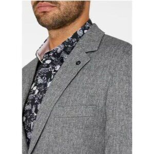NEW 7 Diamonds Jacket S Blazer Gray Torres 4 Way Stretch Single Breasted Office